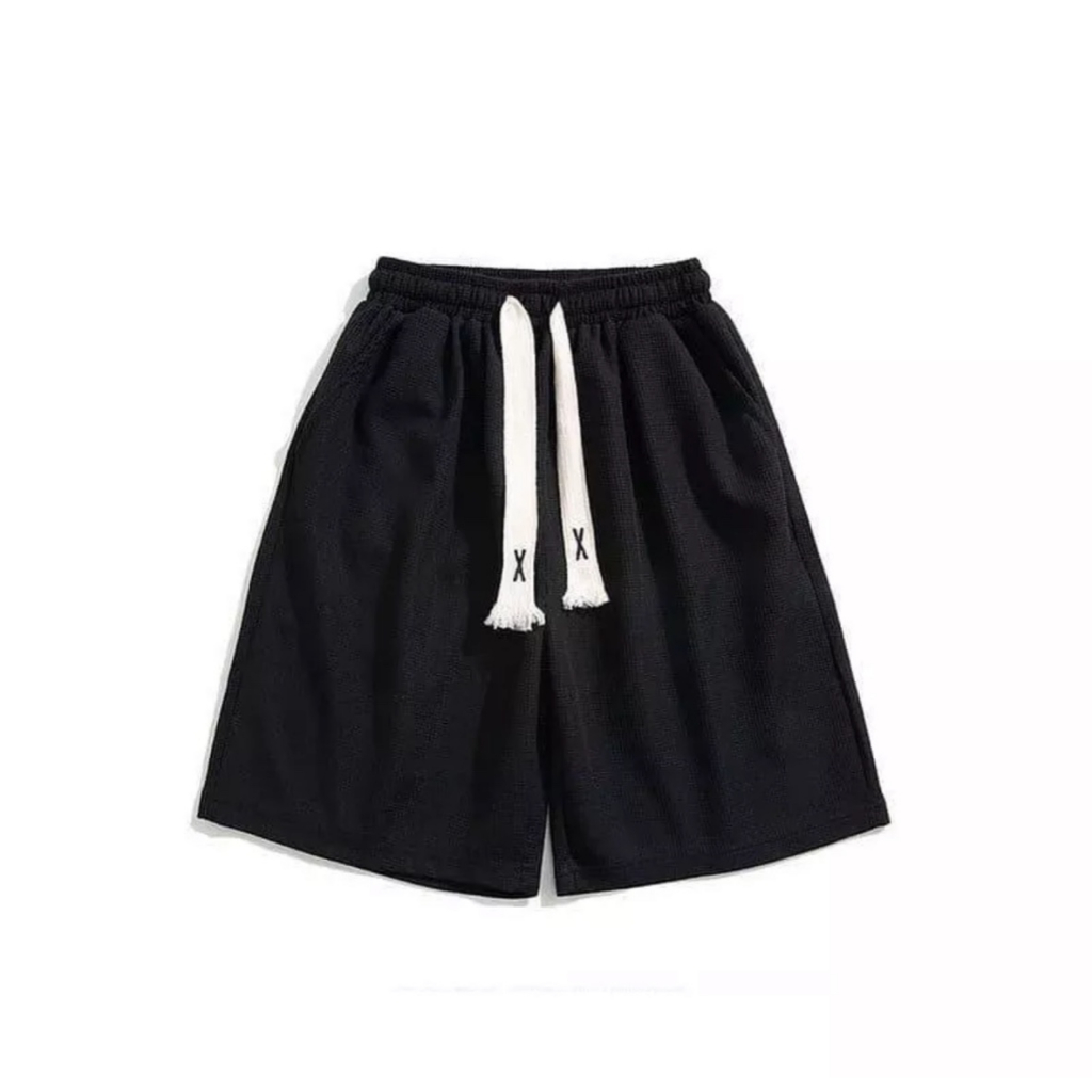 Quần short nữ quần đùi  nữ dáng unisex cạp chun dây X ống rộng mặc mùa hè PANOSI - Q42 | BigBuy360 - bigbuy360.vn