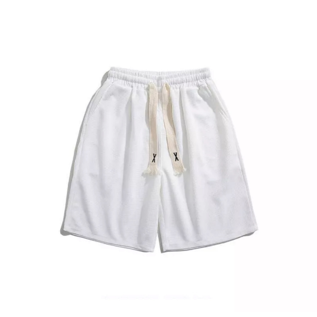Quần short nữ quần đùi  nữ dáng unisex cạp chun dây X ống rộng mặc mùa hè PANOSI - Q42 | BigBuy360 - bigbuy360.vn