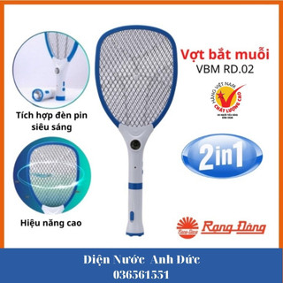 Vợt muỗi rạng đông 2 in 1 kèm đèn pin