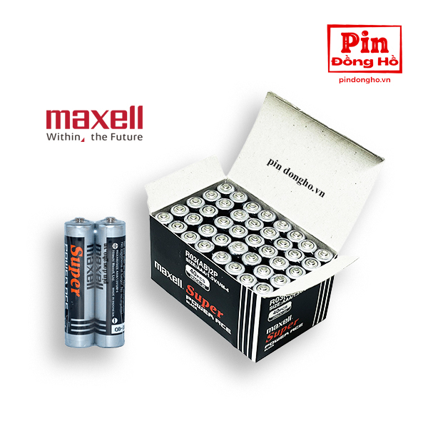 Bộ 20 viên Pin Tiểu AAA  Maxell Super Power Ace 1.5V R03 2P Chính Hãng Made in Indonesia
