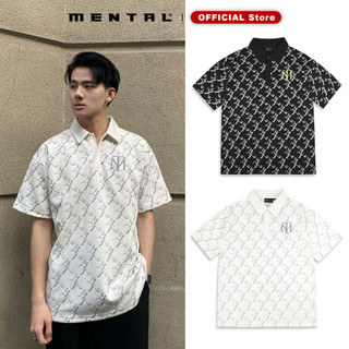 Áo Polo Họa Tiết Monogram Cao Cấp MENTAL® MT Monogram Polo