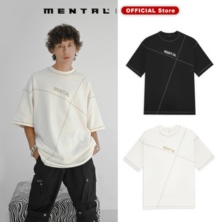 Áo thun unisex thời trang đường phố MENTAL® Áo thun in lụa Split
