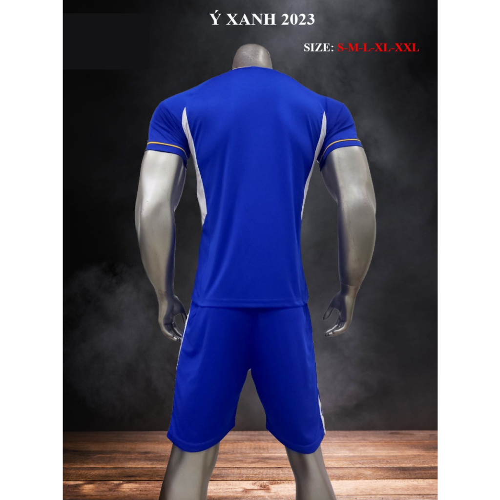 Quần Áo Bóng Đá, Đồ Đá Banh ĐỘI TUYỂN ITALIA Xanh Bích 2023 8kg - 88kg - Thun Lạnh Cao Cấp, Không Nhăn, Không Xù Lông