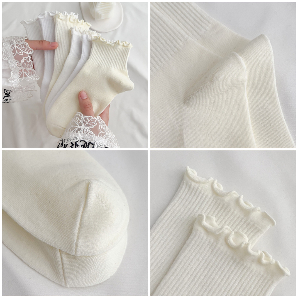 Vớ Phối Ren Đính Nơ Phong Cách lolita Nhật Bản Dễ Thương Cho Nữ，Jk, trẻ trung năng động