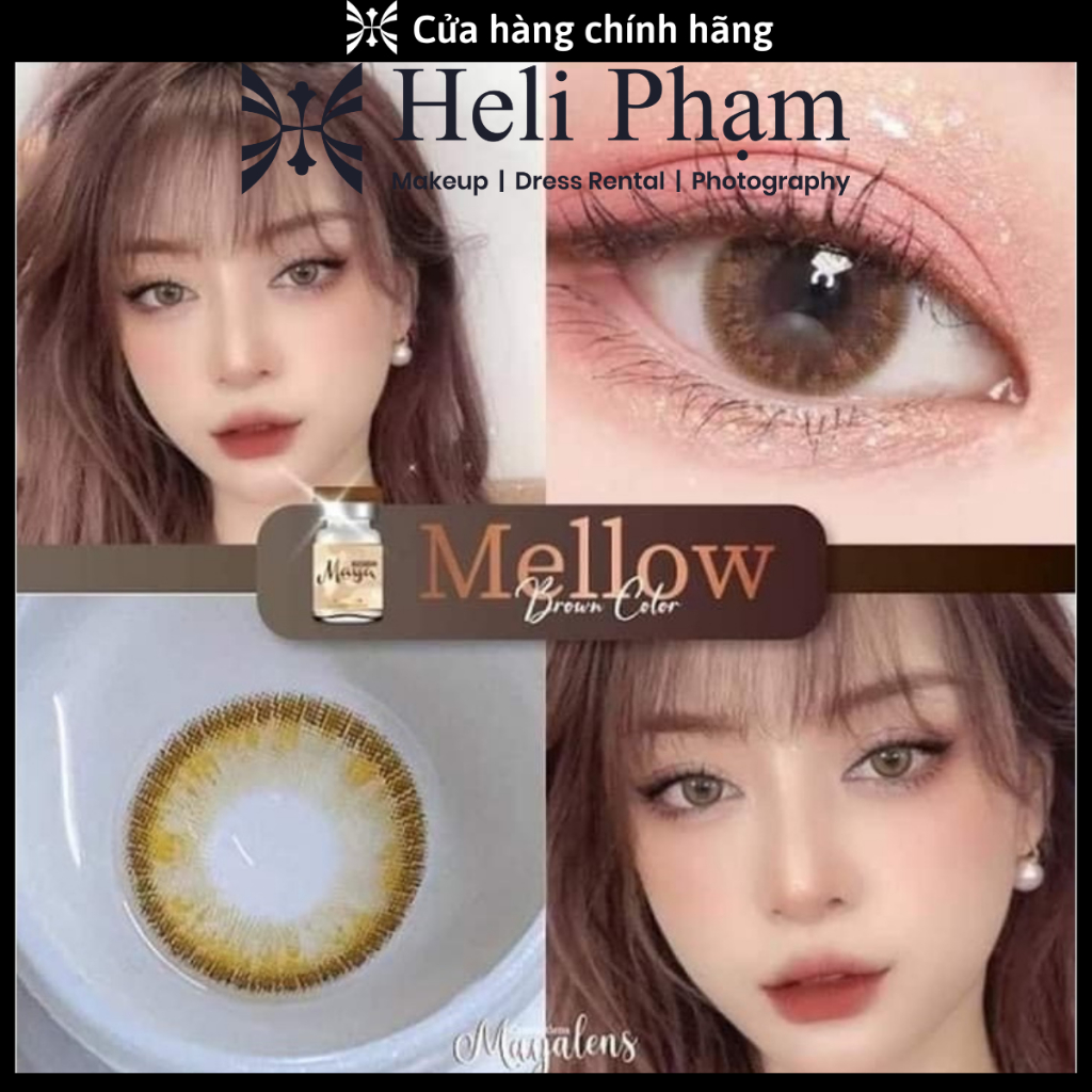 Lens Mắt Kính Áp Tròng Nâu WINK Giãn Nhẹ Không Độ Tự Nhiên Trong Veo chính Hãng Thái Lan