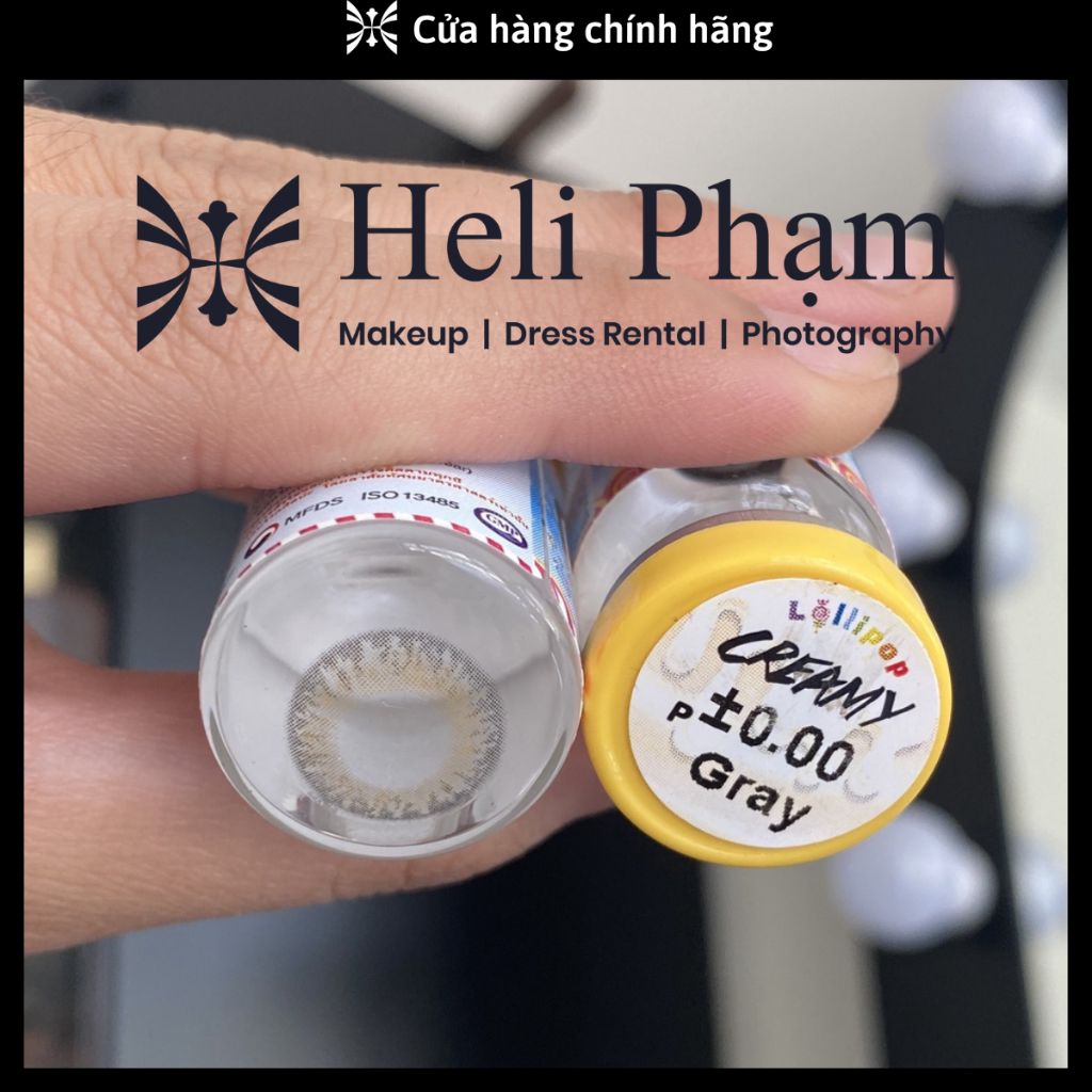 Lens Mắt Kính Áp Tròng Lollipop Giãn Nhẹ Không Độ Tự Nhiên Trong Veo chính Hãng Thái Lan