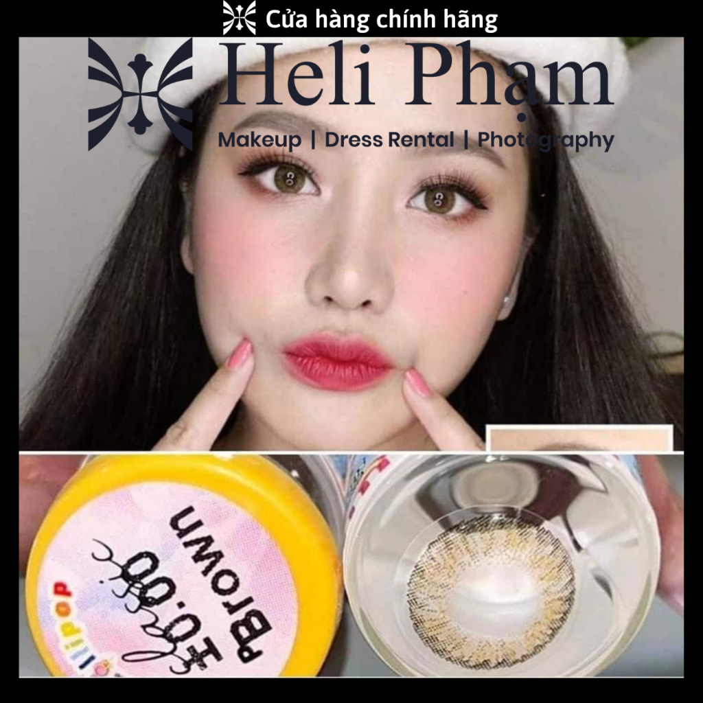 Lens Mắt Kính Áp Tròng Lollipop Giãn Nhẹ Không Độ Tự Nhiên Trong Veo chính Hãng Thái Lan
