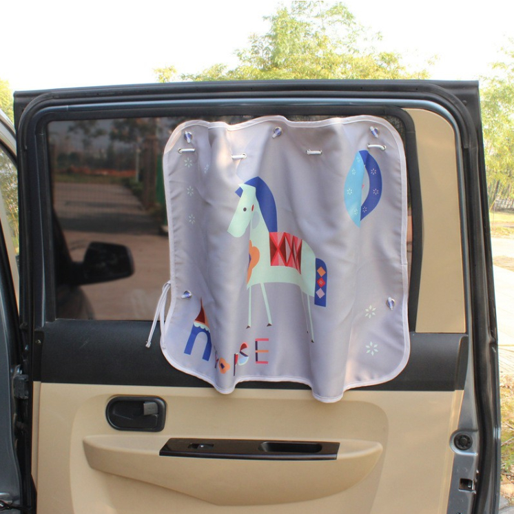 Rèm Vải Che Nắng Ô Tô Hàn Quốc Phối Hình Dễ Thương Có Gắc Hút | BigBuy360 - bigbuy360.vn