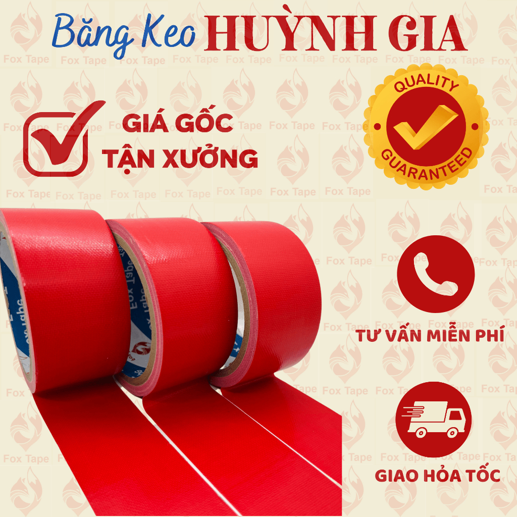 5 Cây Băng Keo Vải Dán Bao, Dán Bạc, Dán Thùng Chịu Lực