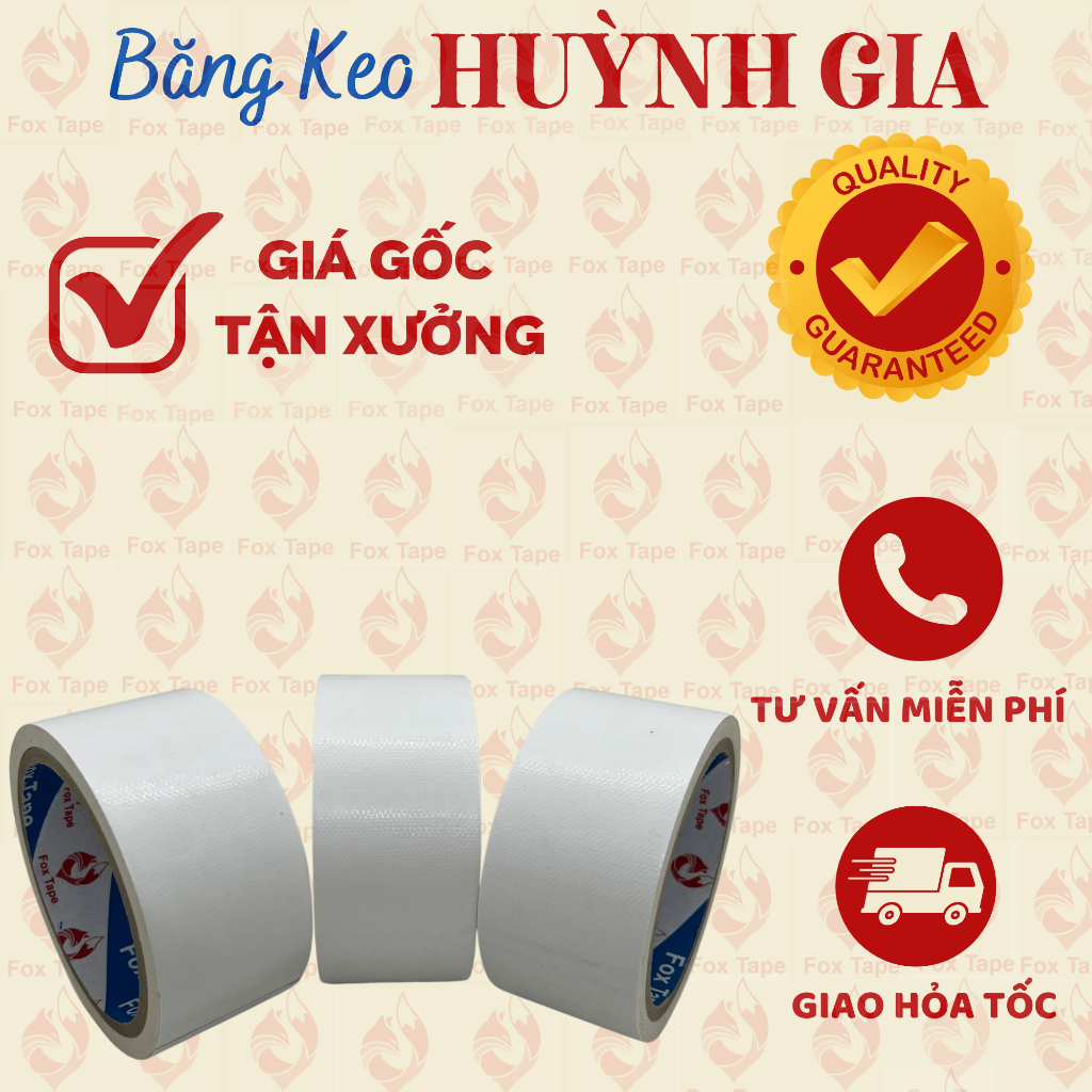 5 Cây Băng Keo Vải Dán Bao, Dán Bạc, Dán Thùng Chịu Lực