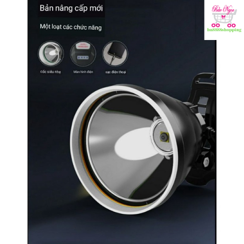 Đèn Pin Đội Đầu Siêu Sáng P90 chiếu xa 1000m kèm 3 pin 18650