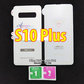 Dán dẻo PPF cho Samsung Galaxy S10 Plus Mặt trước Mặt sau Trong suốt, Tự phục hồi vết Xước nhẹ + Tặng gạt dán