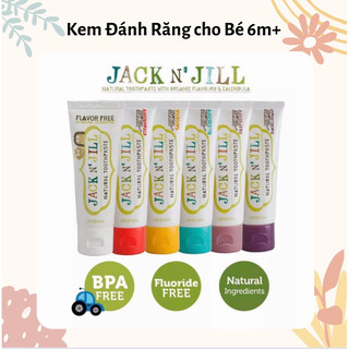 Kem đánh răng hữu cơ jack n’jill loại nuốt được cho bé từ 6m+