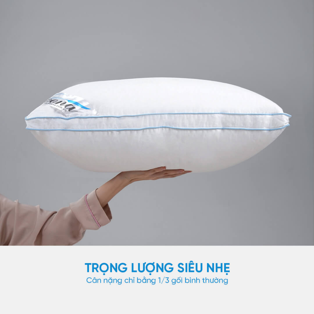 Gối nằm lông vũ tự nhiên Doona Dream Cloud 70% 45x65cm cực kì êm ái bảo hành bởi Vua Nệm