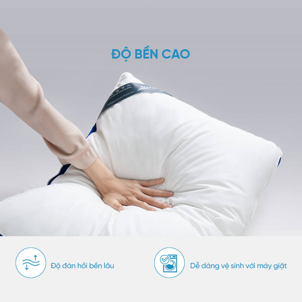 Gối nằm lông vũ nhân tạo Doona Microfiber Cao Cấp êm ái mềm mại bảo hành bởi Vua Nệm