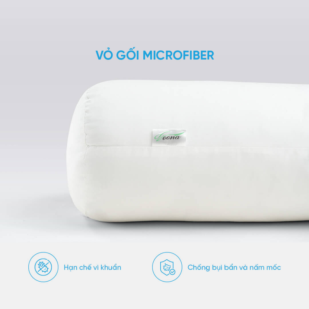 Gối ôm lông vũ nhân tạo Doona Microfiber Cao Cấp 22x100cm bảo hành bởi Vua Nệm