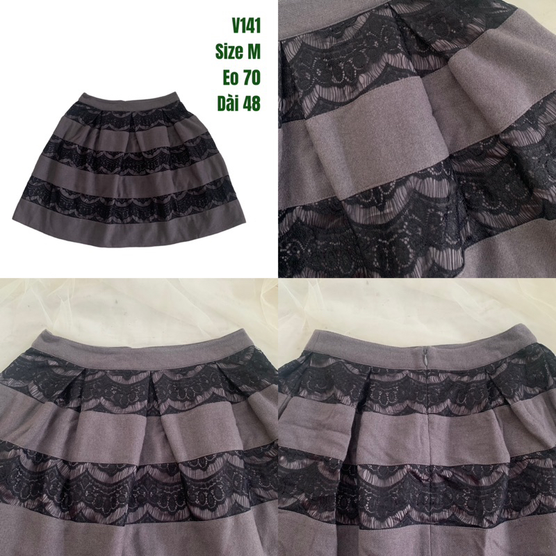 Chân váy chữ A, bút chì, xoè, đuôi cá ngắn dài các kiểu 2hand Nhật si ảnh thật