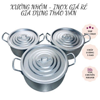 Bộ nồi nhôm 3 cái 20cm 22cm 24cm nặng 1kg1