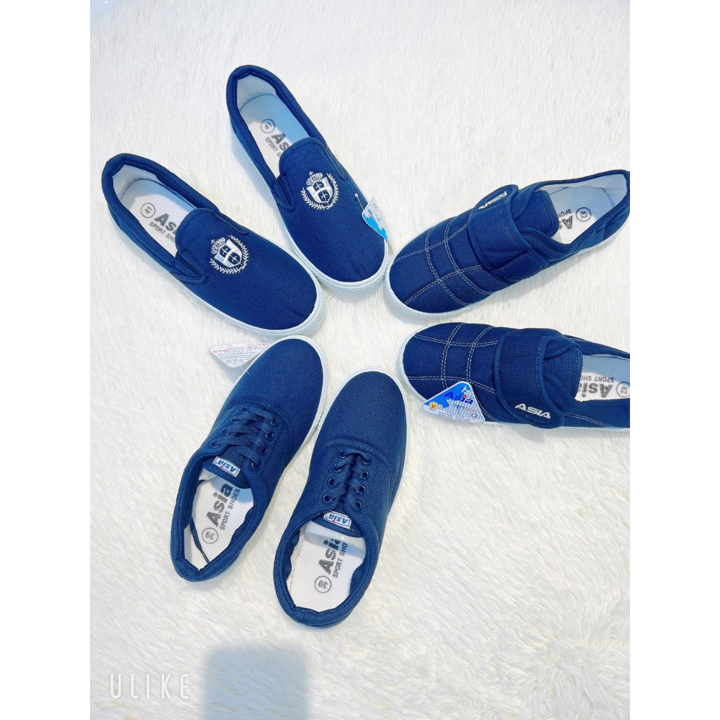 Giày Thể Thao Giày Dép Hoài Trang - Giày Asia Giày Vải Đa Năng Có 3 Loại Giày Xỏ  Buộc Dây Và Quai Gài