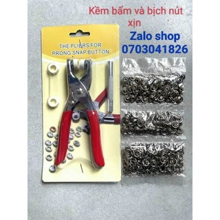 Kềm bấm nút chấu, nút sắt loại xịn
