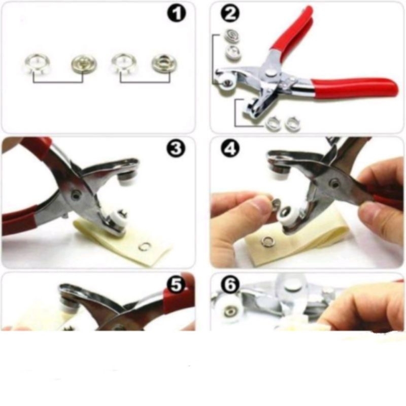Kềm bấm nút chấu, nút sắt loại xịn