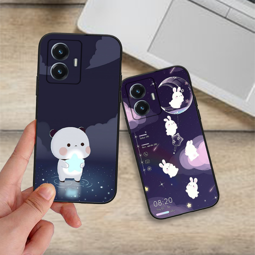 Ốp lưng Vivo Y55 4G / Y55 5G 2022 bộ hình gấu tim cute hot trend