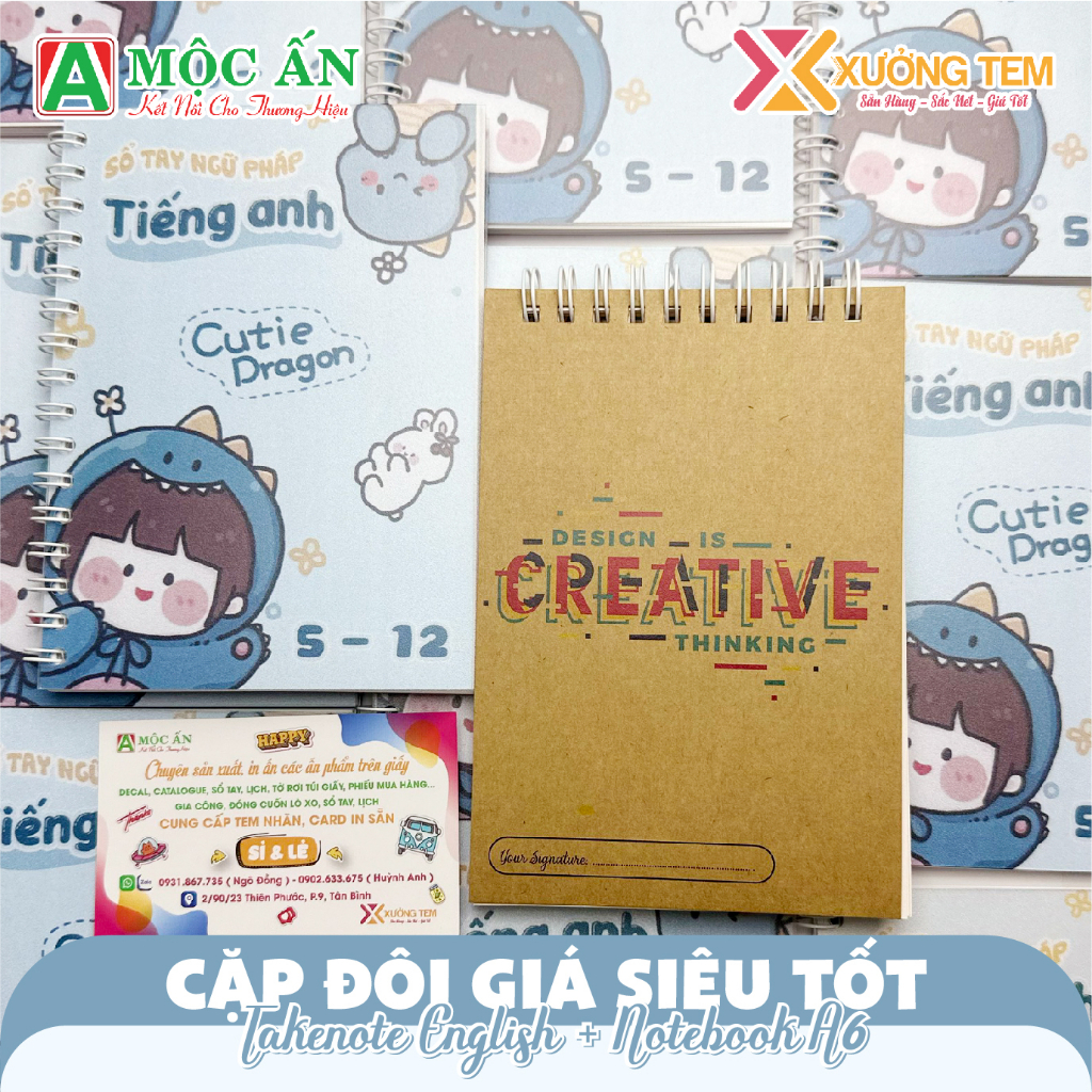 Combo Takenote Tiếng Anh + Notebook A6 - 62 trang - Bản Mới Nhất, #Takenotetienganh #tienganh5-12 #sotaytienganh
