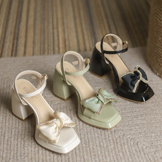 GIÀY SANDAL NỮ GNS93, CÓ 2 MÀU ĐEN, TRẮNG, CAO 6P THƯỜNG VÀ 10P ĐẾ ĐÚP , THỜI TRANG 2023