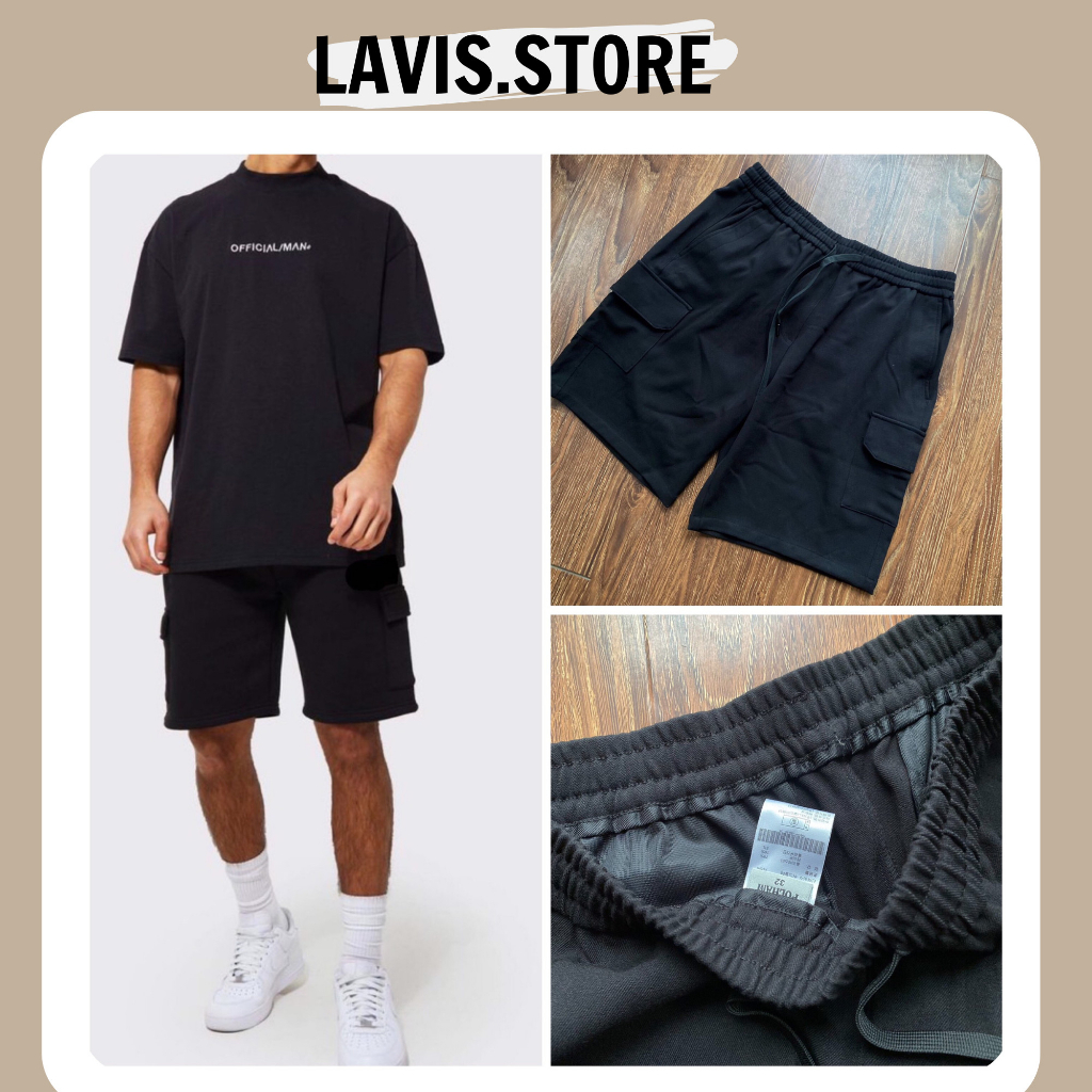 Quần Short Nam Kaki Túi Hộp CERRUTI1881 Fashion From Dáng Năng Động Hàn Quốc