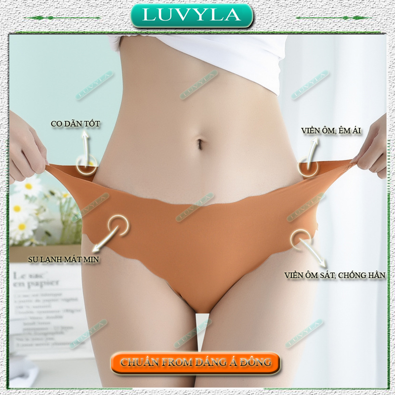 Quần lót nữ su đúc thun lạnh không viền kháng khuẩn tàng hình LUVYLA QLS03