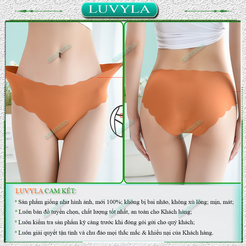 Quần lót nữ su đúc thun lạnh không viền kháng khuẩn tàng hình LUVYLA QLS03