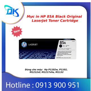 Mực in HP 85A Black Original Laser Toner Cartridge (CE285A) - hàng chính hãng - Dùng cho máy Hp P1102 , M1212nf  , M1217