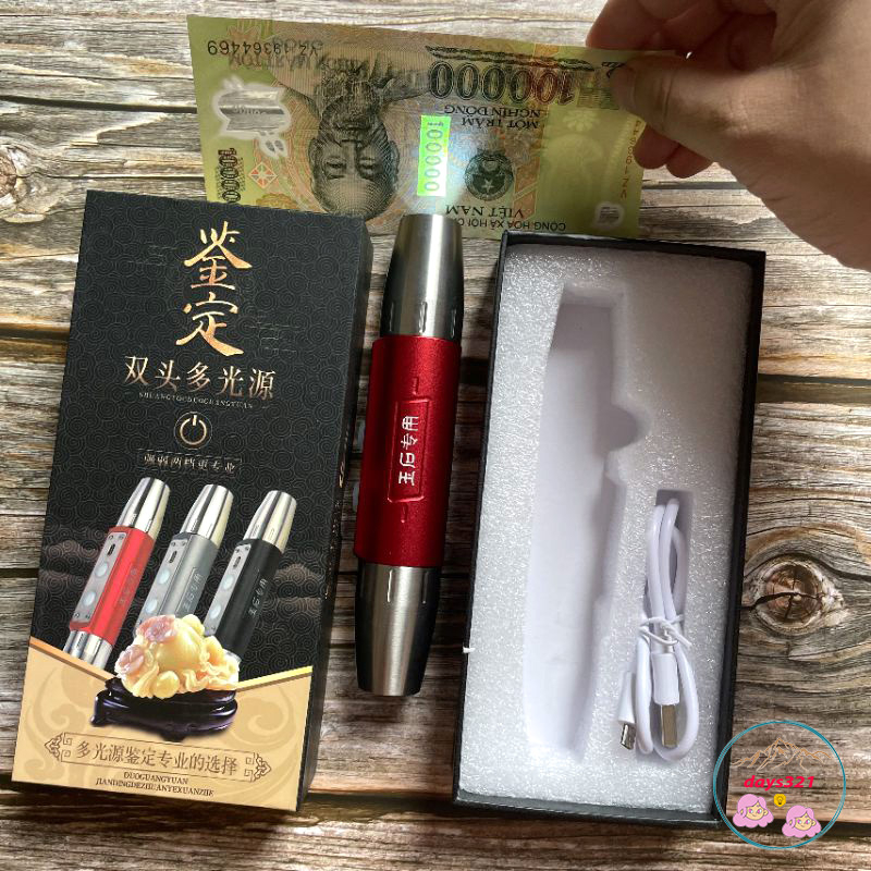 Đèn pin soi đá quý- soi tiền- soi giấy tờ oto,xe máy,nhà đất, Soi cua...có 6 bóng-6 màu-9 chế độ