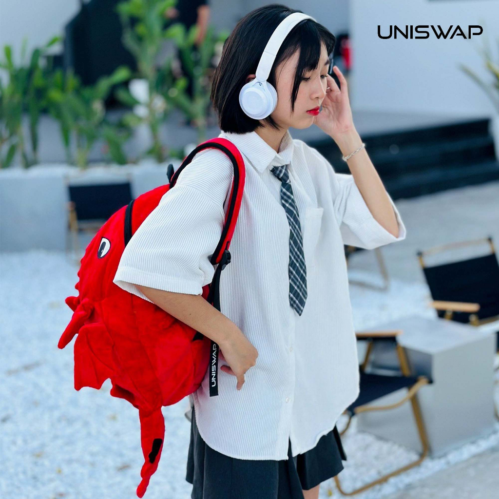 Balo rồng vải nhung mịn màu đỏ cực dễ thương, đựng vừa nón bảo hiểm, đồ dùng, đi học, đi du lịch - HÀNG NHƯ HÌNH