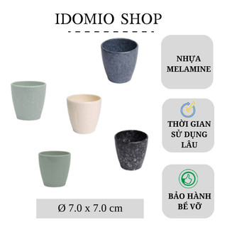 Ly nhựa melamine kiểu lùn vân đá- ly30