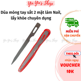 Dũa móng tay sắt chuyên dụng 2 mặt làm nail, lấy khóe móng dài 12.5cm