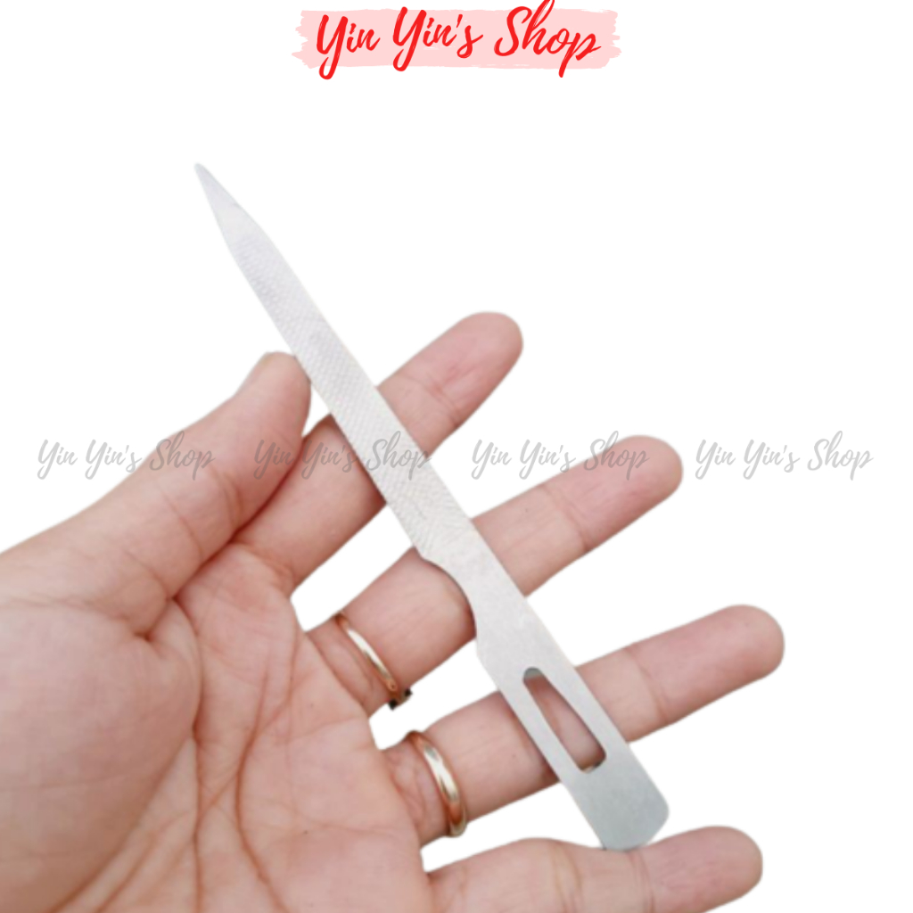 Dũa Móng Tay Sắt Chuyên Dụng 2 Mặt Làm Nail, Lấy Khóe Móng Dài 12.5Cm