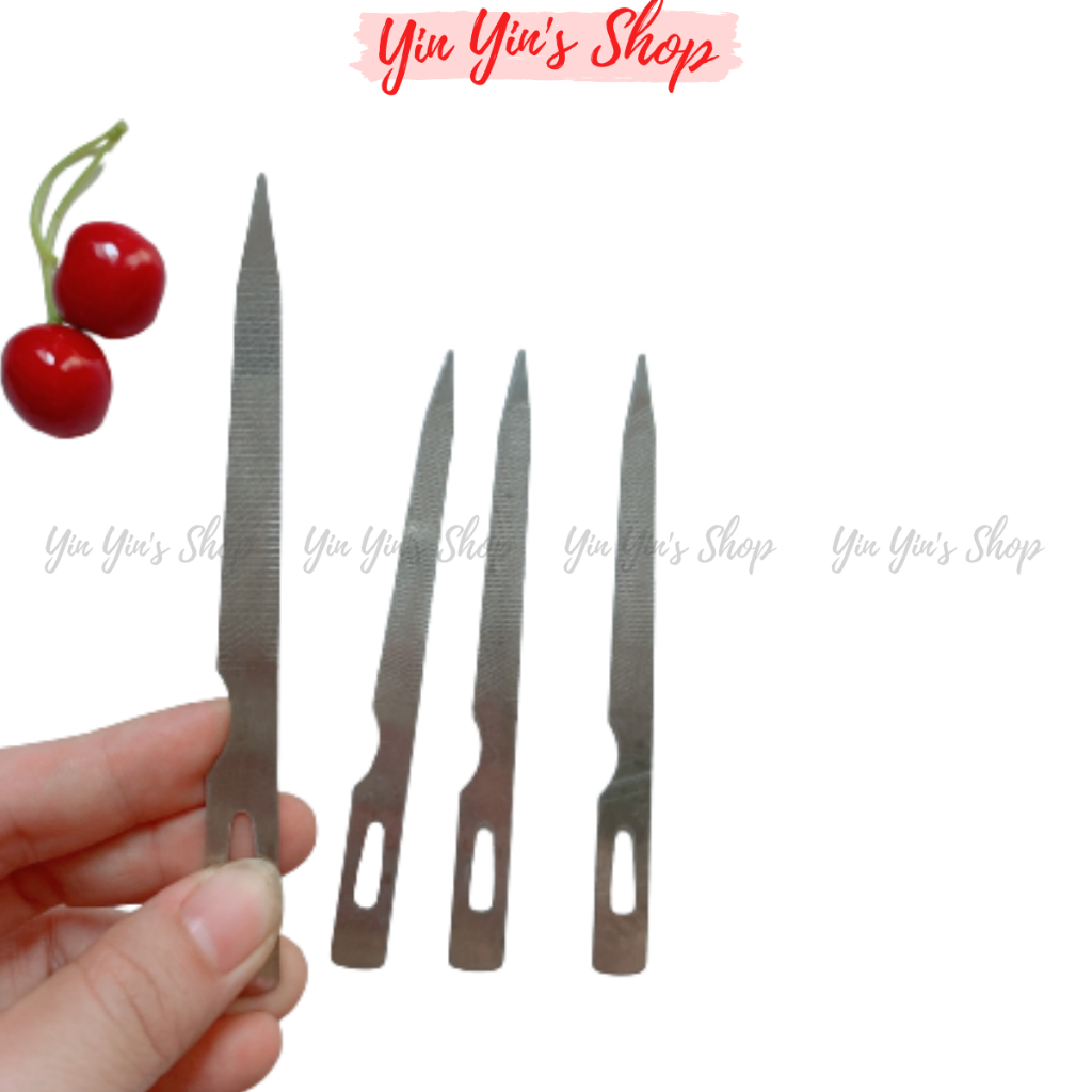 Dũa Móng Tay Sắt Chuyên Dụng 2 Mặt Làm Nail, Lấy Khóe Móng Dài 12.5Cm