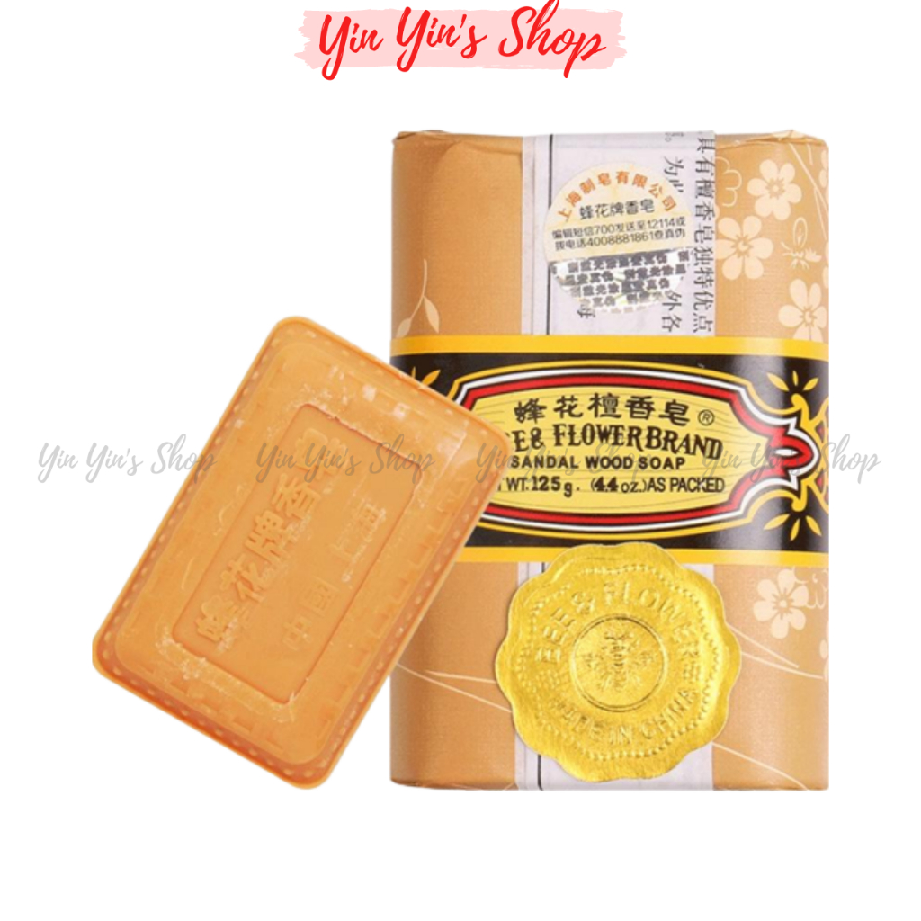 Xà Phòng, Xà Bông Cục Trầm Đàn Hương Con Ong Bee Flower Thailand 125Gram
