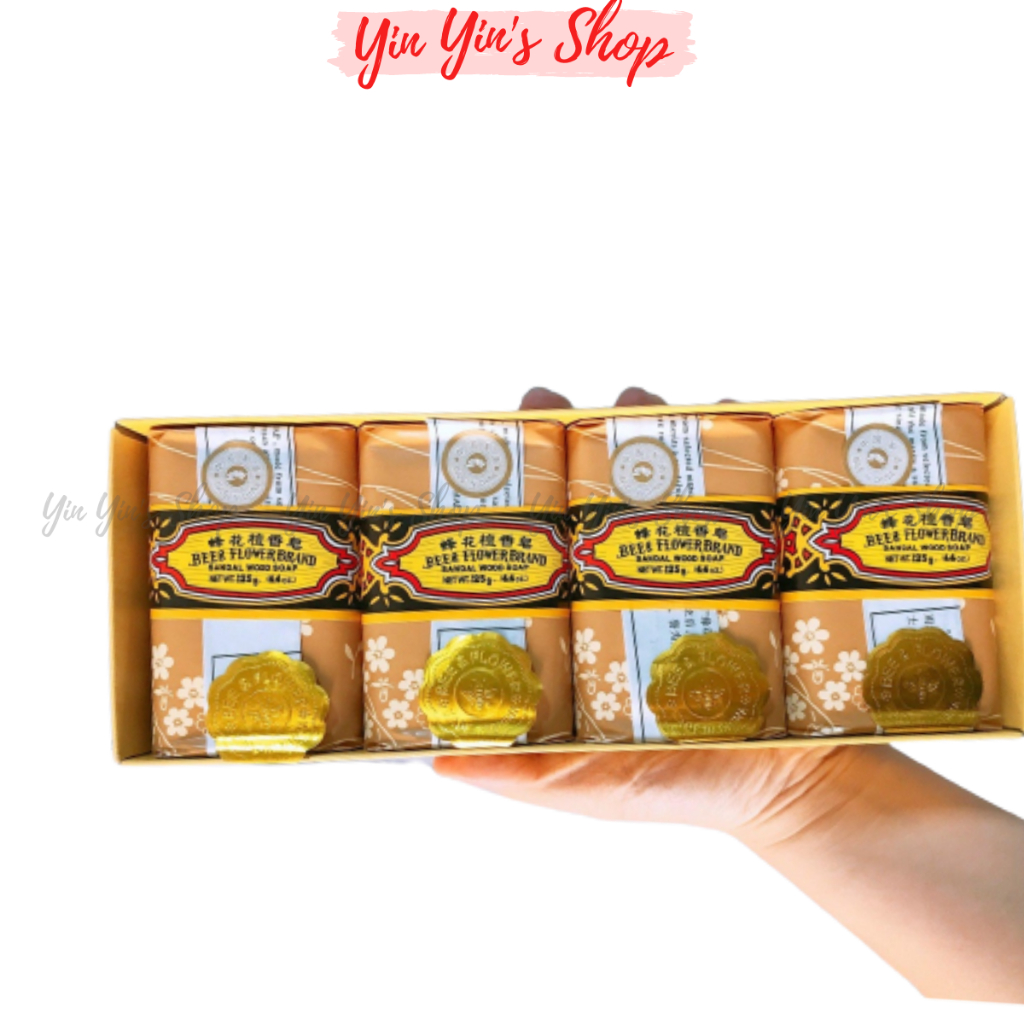 Xà Phòng, Xà Bông Cục Trầm Đàn Hương Con Ong Bee Flower Thailand 125Gram