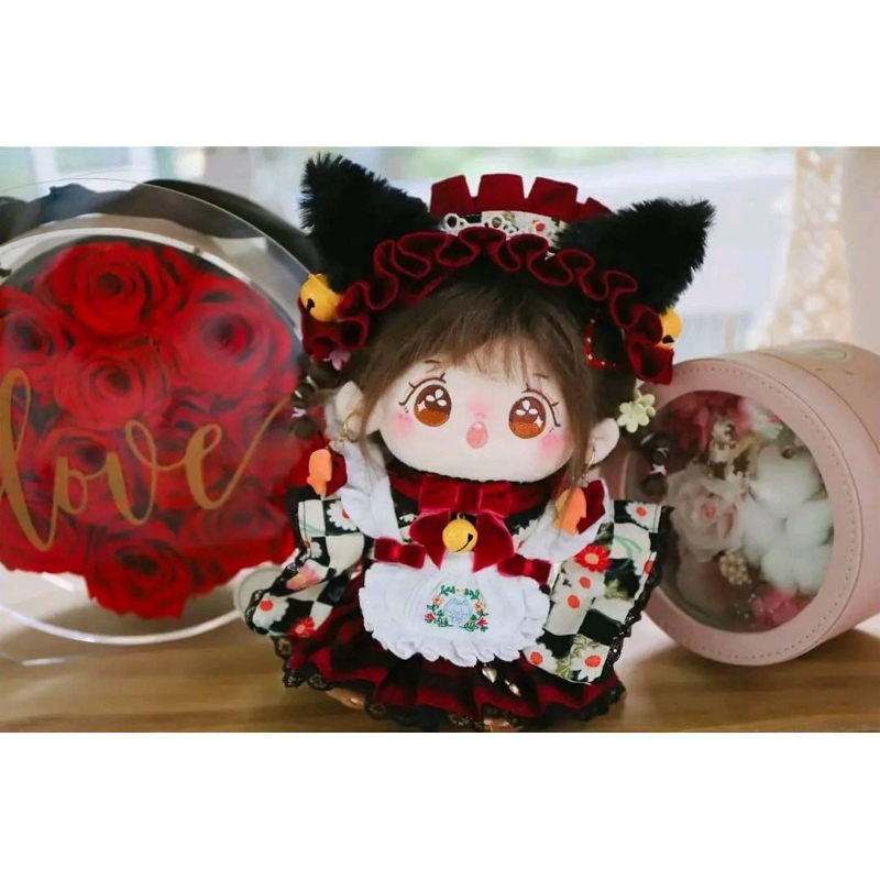 Set outfit Meow Meow Restaurant đỏ/ hồng fullset - Sẵn