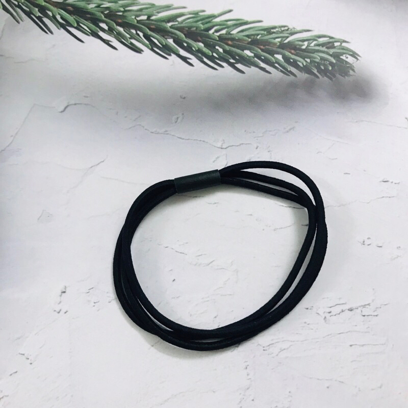 Dây buộc tóc, chun buộc tóc 3 sợi màu đen