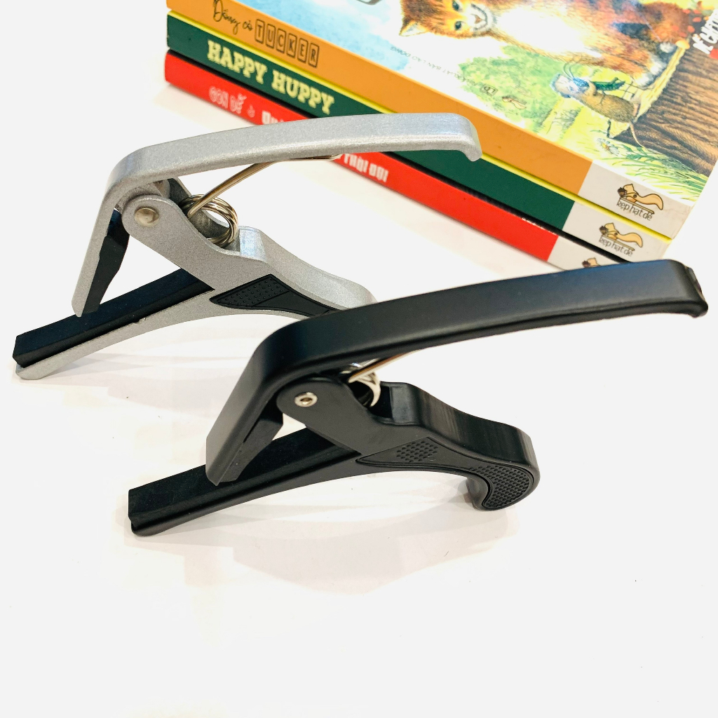 Capo kim loại cho đàn guitar sắt,đàn ukulele tặng kèm Pick gảy đàn