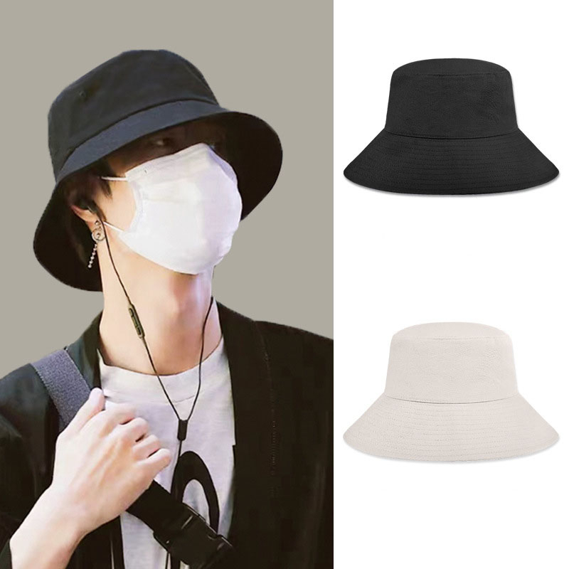 Mũ bucket rộng vành trơn màu chống tia UV kèm quai đeo Kratos nhiều màu trẻ trung, mang đi học, đi làm, du lịch