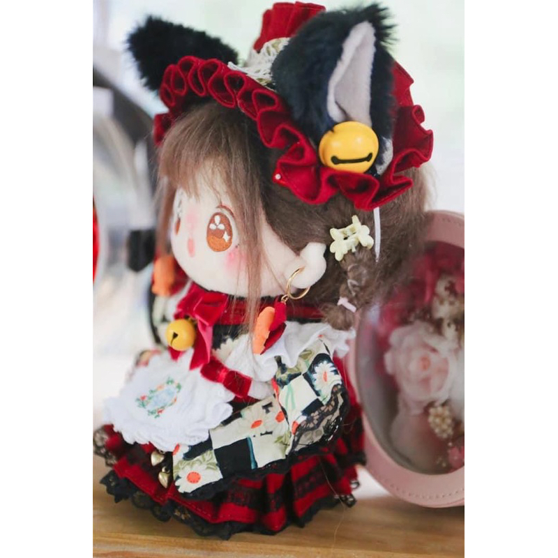 Set outfit Meow Meow Restaurant đỏ/ hồng fullset - Sẵn