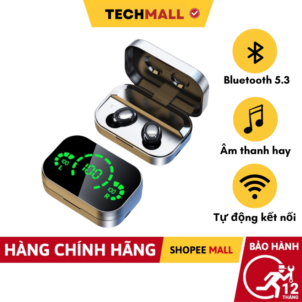 Tai Nghe Bluetooth YD04 Cảm Ứng Thông Minh Chống Ồn Tốt Bass Mạnh Pin 2500mah- TECHMALL