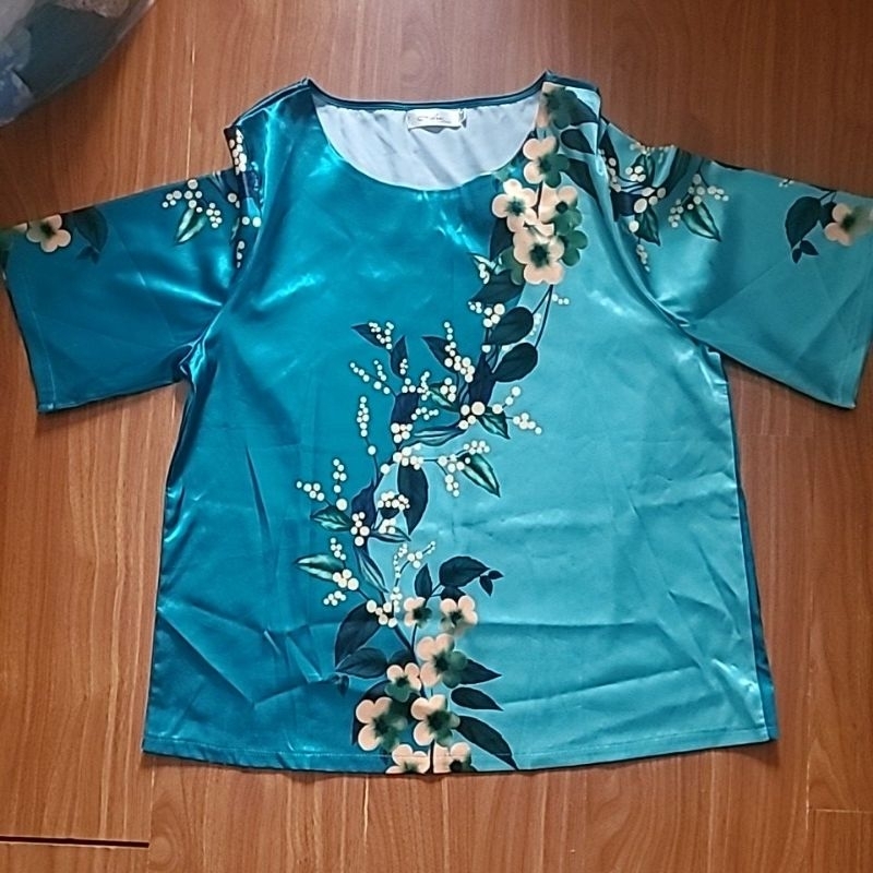 set bộ trung niên lụa bóng