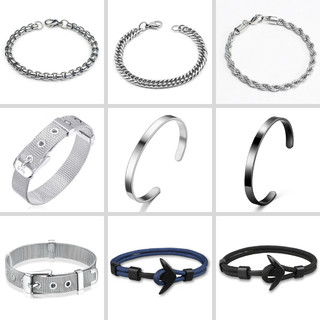 Vòng Tay Nam Titan Dạng Chuỗi Xích Kiểu Dáng Basic Thời Trang Xu Hướng Tavi Studio - Lắc Tay Unisex Thép Không Gỉ