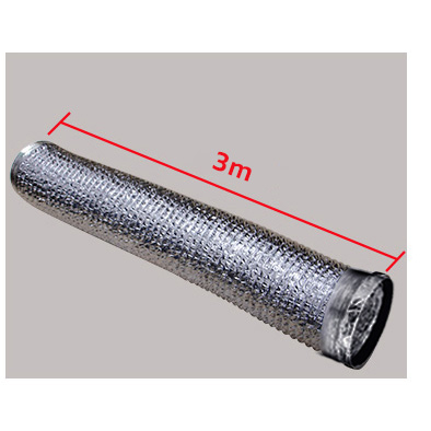 3 mét ống bạc phi 100-200 mềm 2 lớp dẫn khí hút mùi, thông gió thoát khí chống cháy 6/8 inch