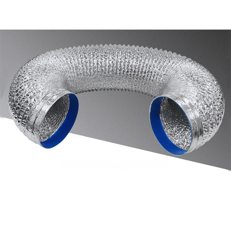 3 mét ống bạc phi 100-200 mềm 2 lớp dẫn khí hút mùi, thông gió thoát khí chống cháy 6/8 inch